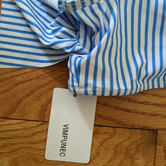 NWT VIMPUNEC Striped Ruffle Bikini - Picture 9 of 10